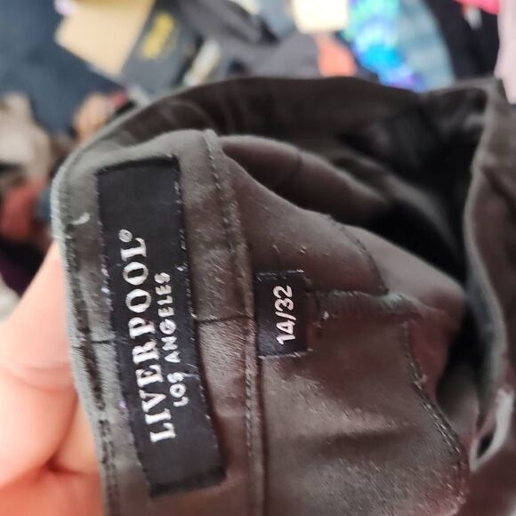 Liverpool Stretch Ankle Skinny Trouser Pants Green Womens Size 14/32 Career - Picture 11 of 13